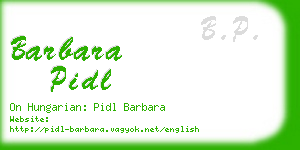 barbara pidl business card